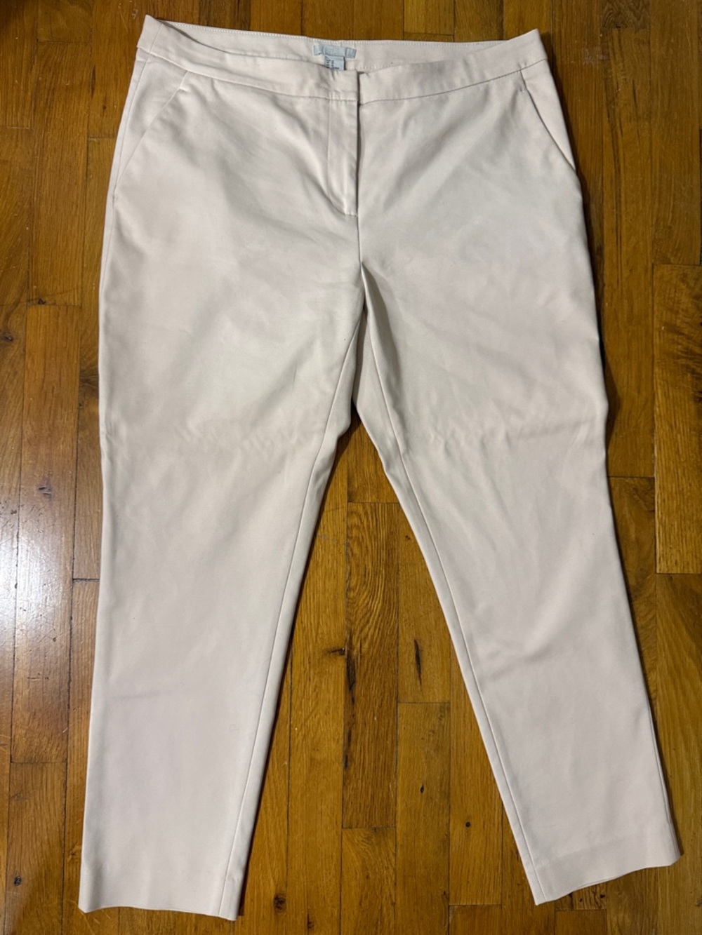 H&M Light Cream Slim Ankle Pants
